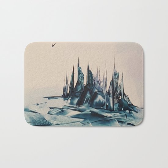 Green Alienscape Bath Mat