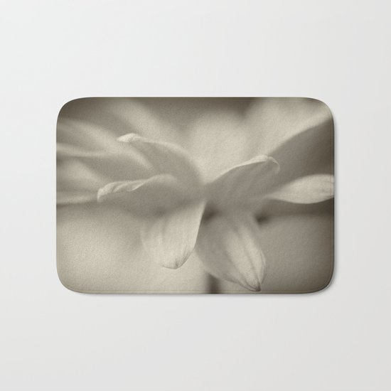 Flower Portrait in Sepia Bath Mat