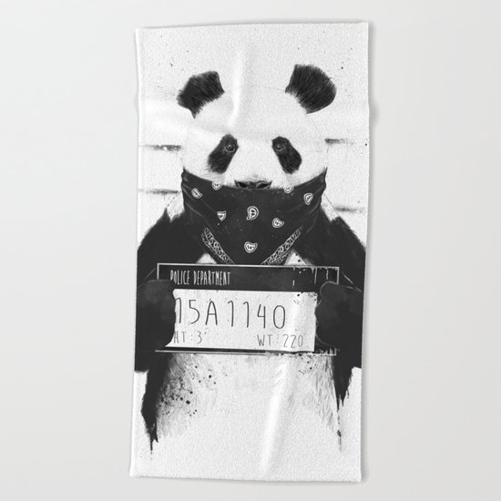 Bad panda Beach Towel