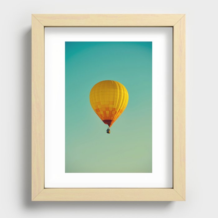 A Yellow Balloon Recessed Framed Print