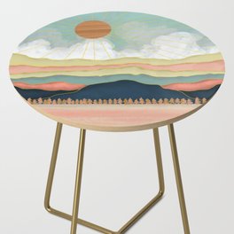 Boho Abstract Mountain Side Table
