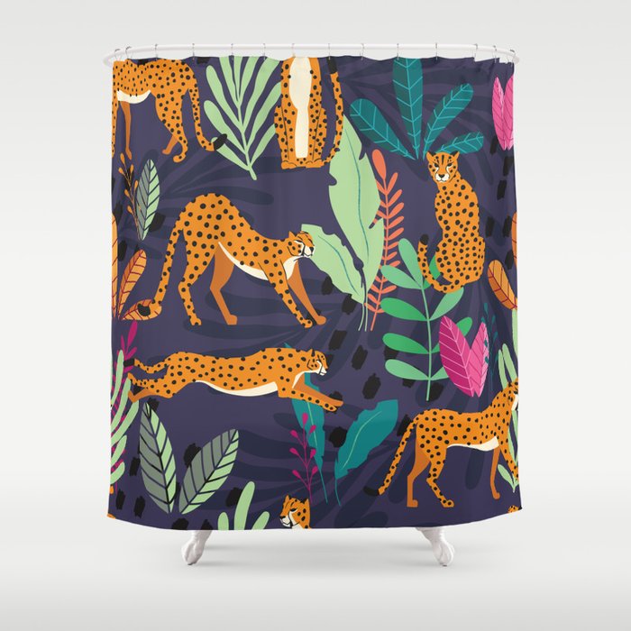 Cheetah pattern 002 Shower Curtain