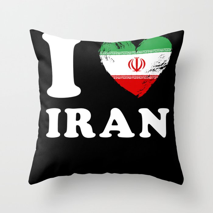 I Love Iran Throw Pillow