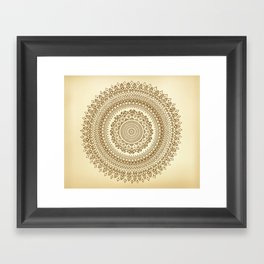 "Henna inspired" Mandala Illustration Framed Art Print
