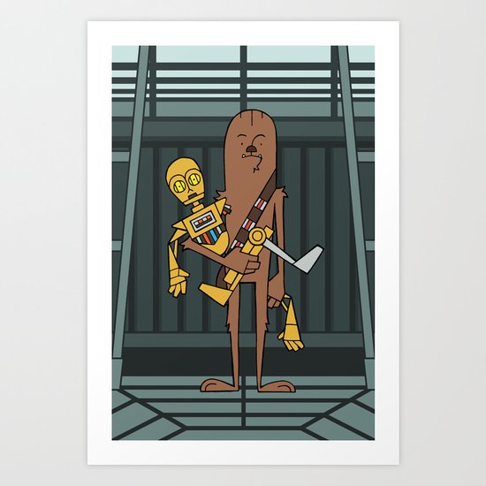EP5 : Chewie & C3PO Art Print