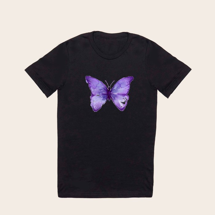 Purple shirt outlet with butterfly