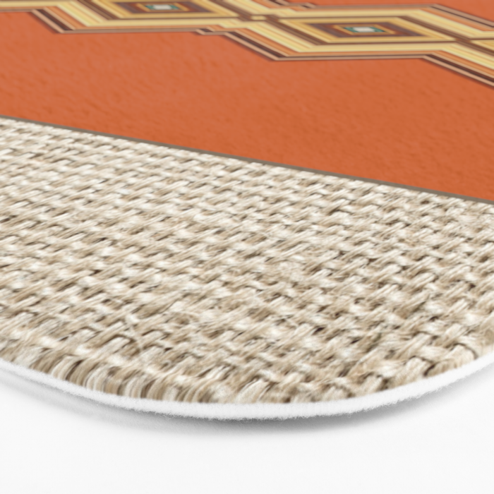 Southwestern Earth Tone Texture Design Bath Mat By Artaddiction45