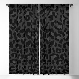 Dark abstract leopard print Blackout Curtain