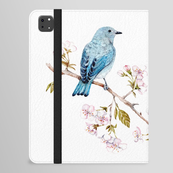 Mountain Bluebirds on Sakura Branch iPad Folio Case