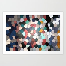 Colorful Mosaik Pattern Design Art Print