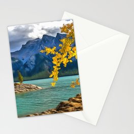 Lake Mountains Banff National Park Stationery Card