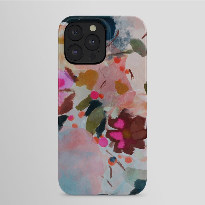 floral bloom abstract painting iPhone Case