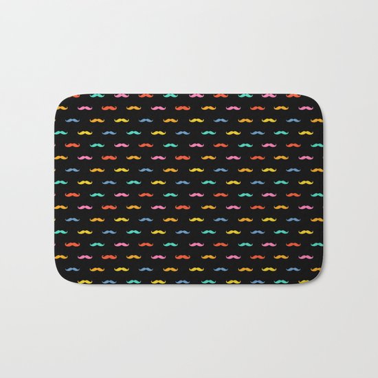 Happy Muatache Bath Mat