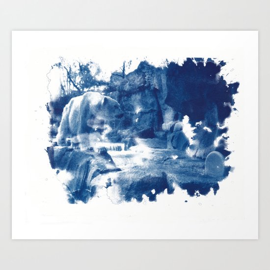 Cyanotype Polar Bear Art Print