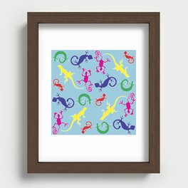 Colorful Reptiles Recessed Framed Print