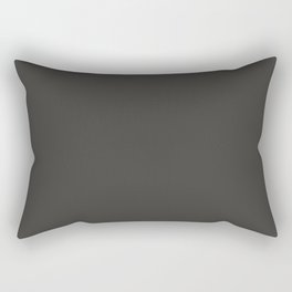 Dark Gray Solid Color Pantone Peat 19-0508 TCX Shades of Yellow Hues Rectangular Pillow