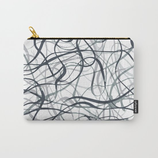 curvy gray & black Carry-All Pouch