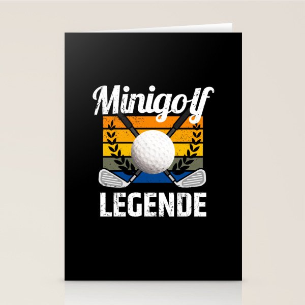 Minigolf Legende Golfball Golf Lustige Sprüche Stationery Cards by