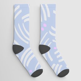 Swish Print in Serenity Socks