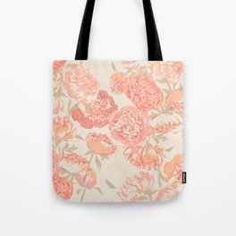 Peach Peonies | Color of the Year 2024 Tote Bag