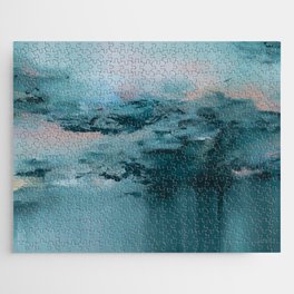 Born To Be Extraordinary - modern abstract textured palette knife Jigsaw Puzzle