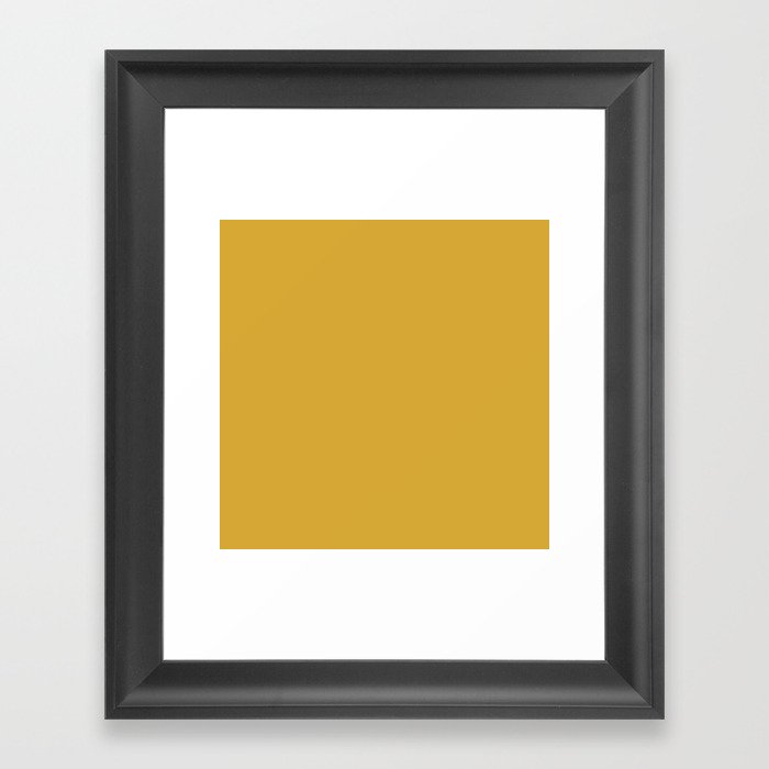 Golden Grass Yellow Framed Art Print