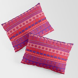 Red Purple and Pink Stripy Pattern Pillow Sham