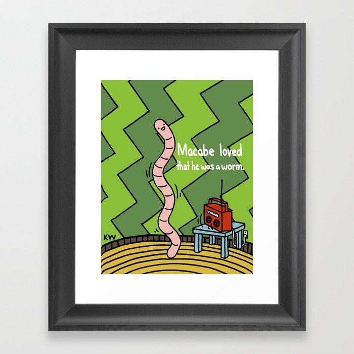 Be happy with who you are! Framed Art Print