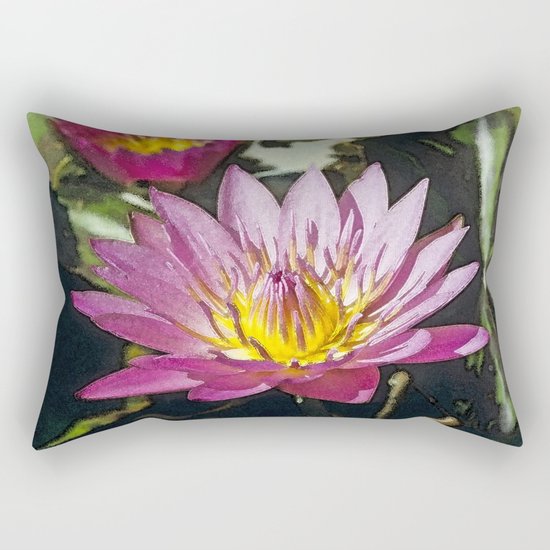 Water lily Rectangular Pillow
