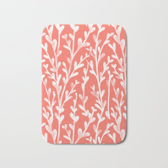 Leaf Pattern Bath Mat