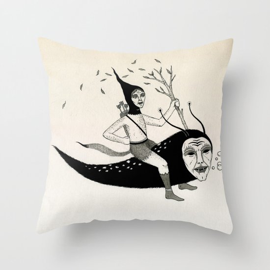 Joyous Flight Throw Pillow