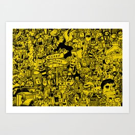 Yellow mashup Art Print