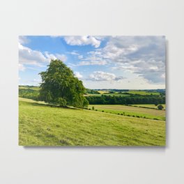 The South Downs Metal Print | Color, Photo, England, Nationalpark, Hampshire, Rural, Countryside, Summer, Beautiful, Digital 