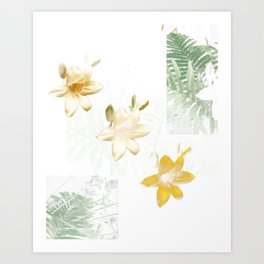 yellow lilies (petalverses x labylines) Art Print