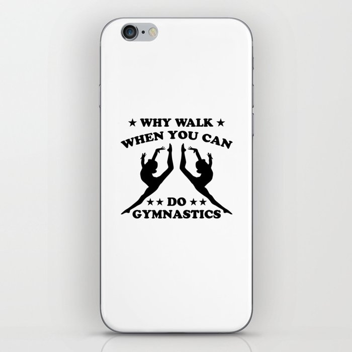 Gymnastics Saying Art Gymnastics Gymnast iPhone Skin