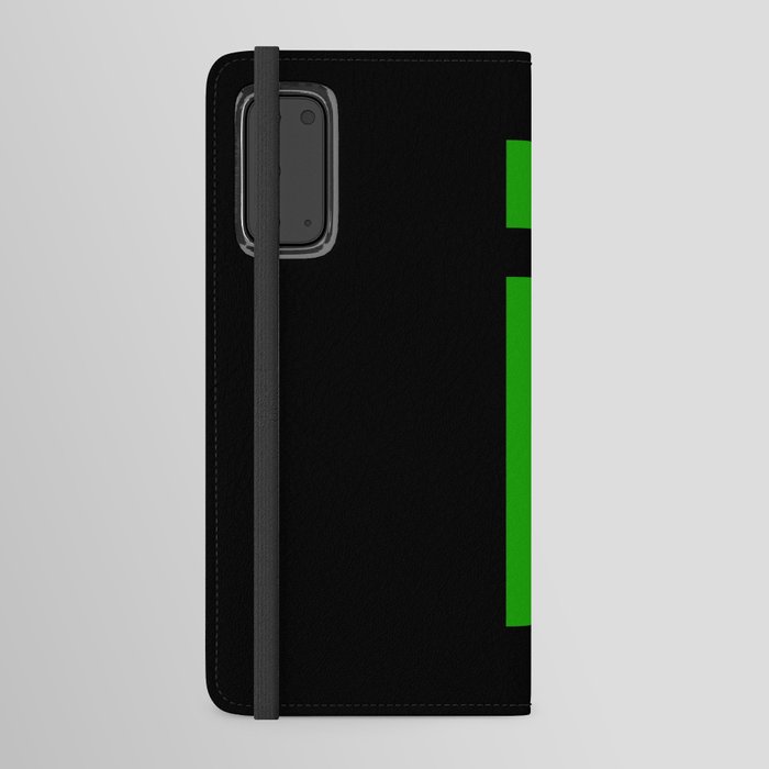 letter I (Green & Black) Android Wallet Case