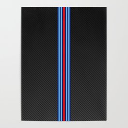 Martini Carbon Racing Stripes Poster