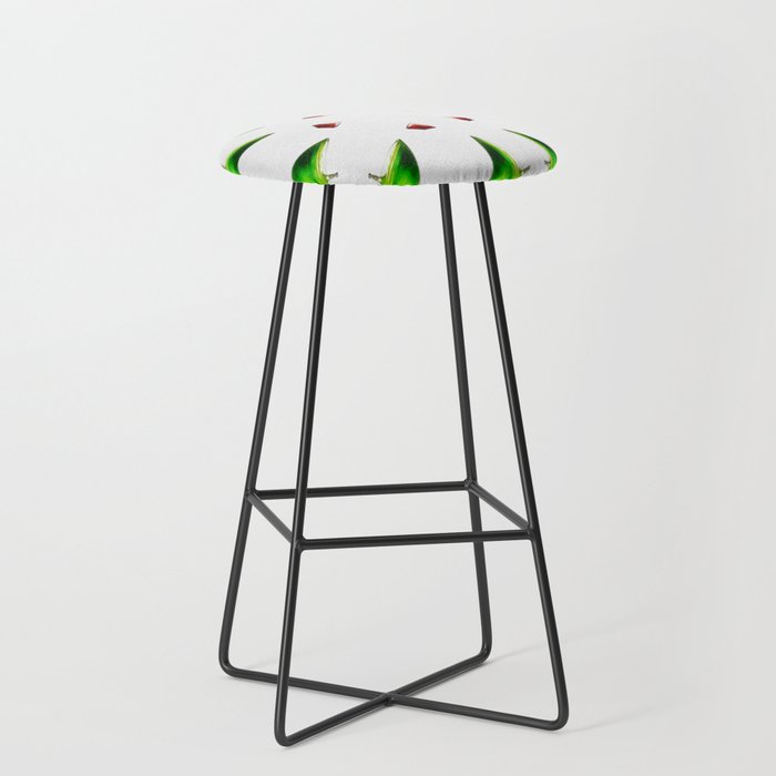 Emerald green appletini cocktails and martini aperitifs alcoholic beverages mixed drinks wine glass motif on the rocks portrait painting Bar Stool