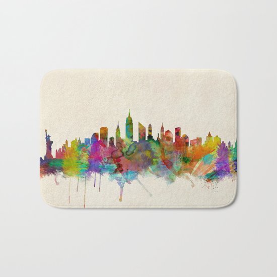 New York City Skyline Bath Mat