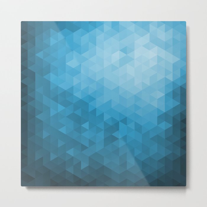 Blue Abstract Highlight Design Metal Print