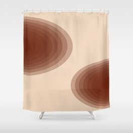 Earthy Ombre Ovals: Rust Orange Shower Curtain