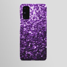 Dark Purple faux shiny glitter sparkles Android Case
