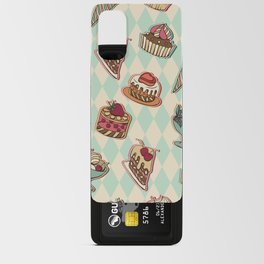 Vintage Pastries Sweets on Apple Green Android Card Case