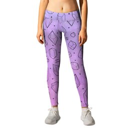 Crystals & Constellations (Lilac) Leggings | Purple, Positiveenergy, Lineart, Pattern, Precious, Constellations, Girly, Signs, Lilac, Beautifulcolors 