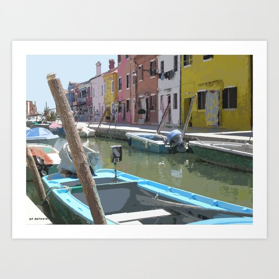 Barca de Burano Art Print