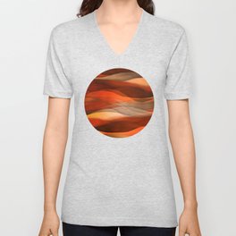 "Sea of sand and caramel waves" V Neck T Shirt
