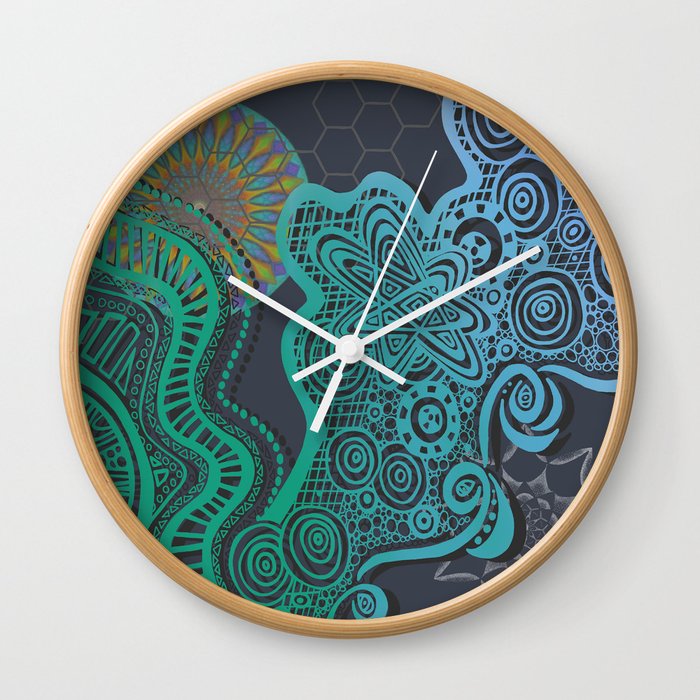 Intergalactic Mosaic Wall Clock By Jilla Society6