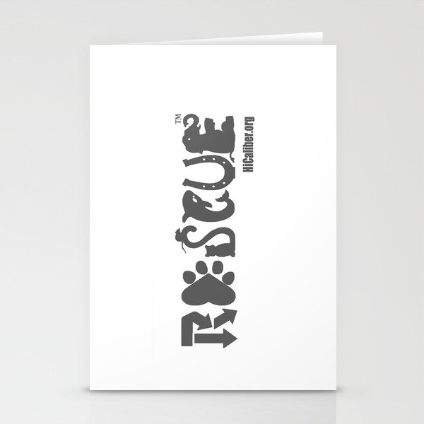 Rescue Gray Stationery Cards