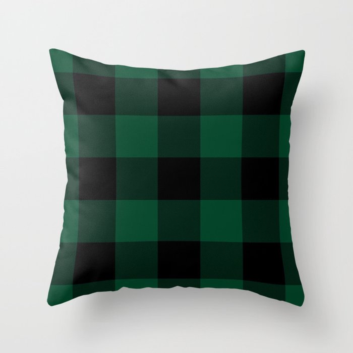 Green buffalo plaid pillows clearance