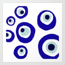 Evil eye amulet  Art Print